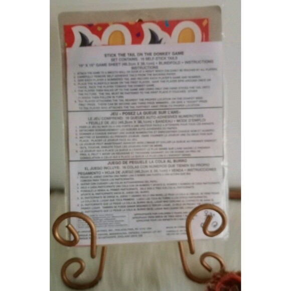 Pin the Tail on the Donkey Party Game for 16 Players Self Stick Game by Unique - Picture 2 of 3